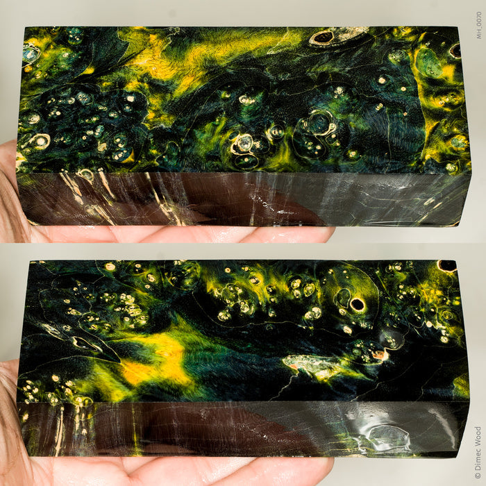 Stabilized box elder burl wood block