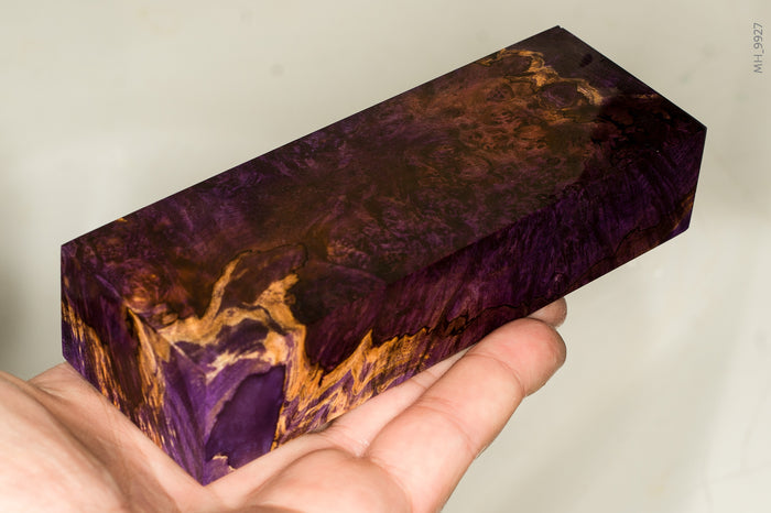 Stabilized box elder burl wood block