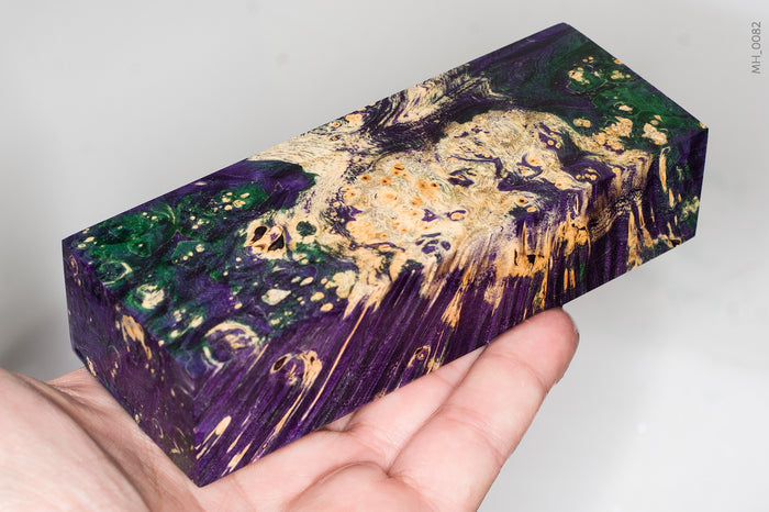 Stabilized box elder burl wood block