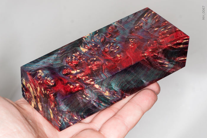 Stabilized box elder burl wood block