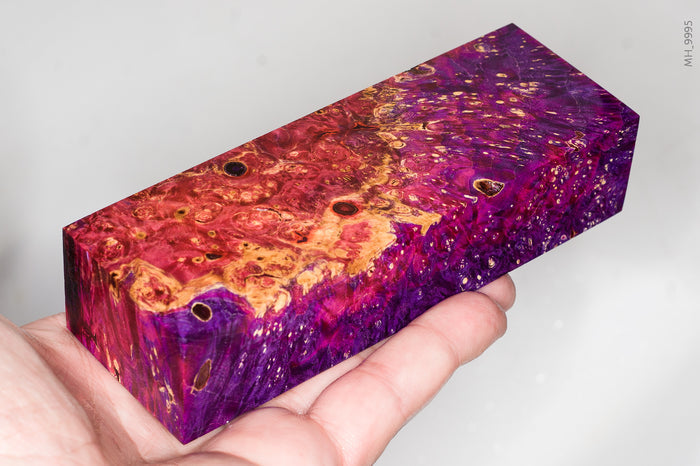 Stabilized box elder burl wood block