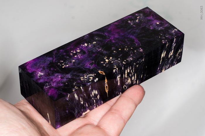 Stabilized box elder burl wood block