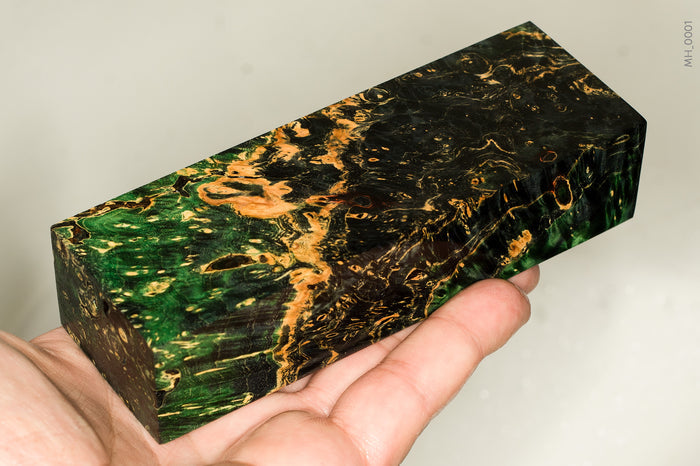 Stabilized box elder burl wood block