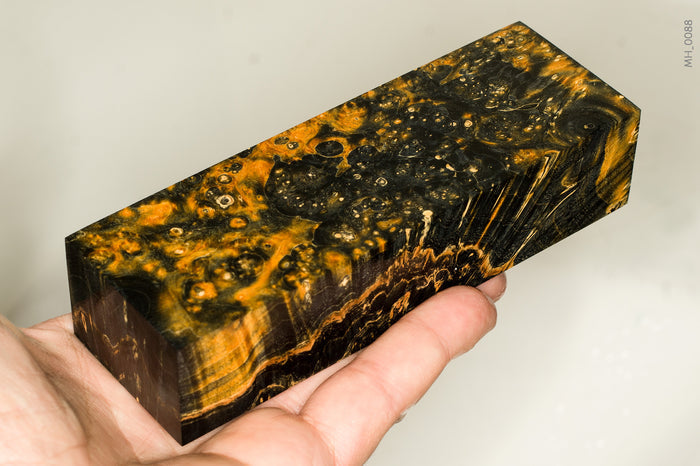 Stabilized box elder burl wood block