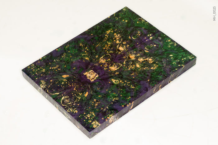 Stabilized box elder burl wood scales