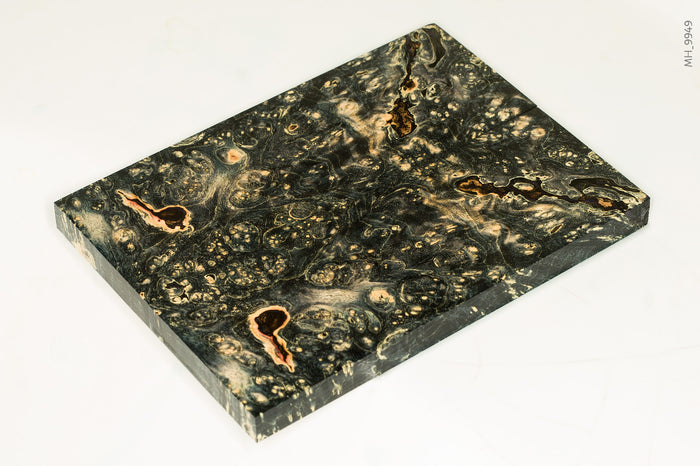 Stabilized box elder burl wood scales