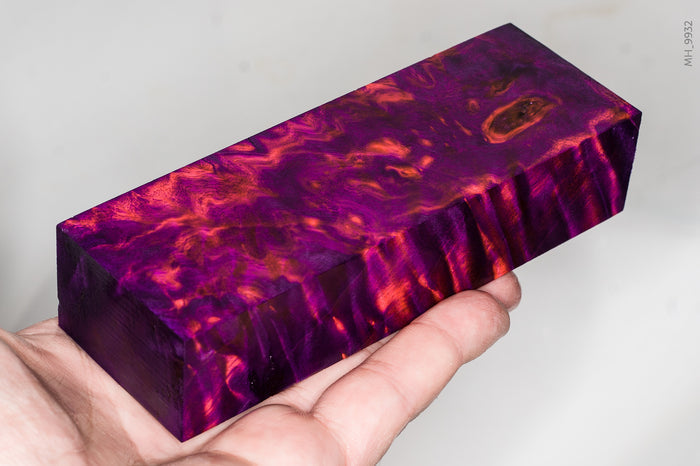 Stabilized curly cottonwood block