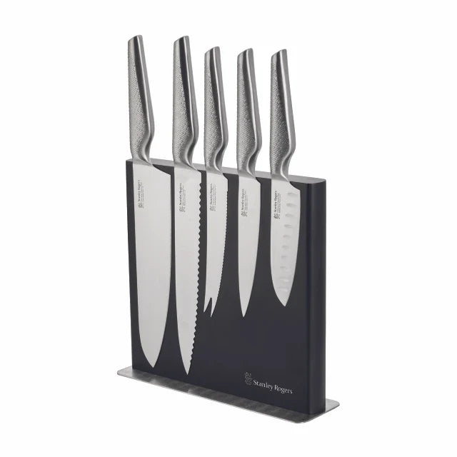Stanley Rogers Double Sided Magnetic Knife Block Matte Black