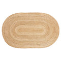 Superior Hand Woven Natural Fiber Reversible High Traffic Resistant Braided Jute Area Rug, 8' x 10' Oval