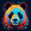 Sweet Neon Galactic Panda