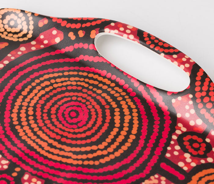 Teddy Gibson Large Tray  - Designed By Warlukurlangu Artists of Yuendumu, Australia