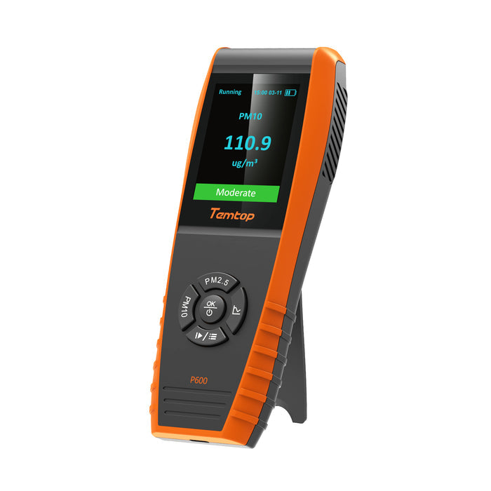 Temtop P600 Air Quality Laser Particle Detector Professional Meter for PM2.5/PM10 TFT Color LCD Display - Temtop US