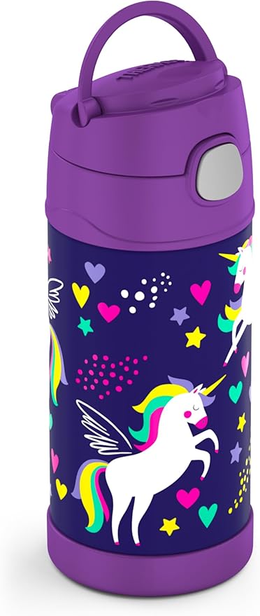 Thermos 355ml Funtainer Drink Bottle - Purp Unicorn