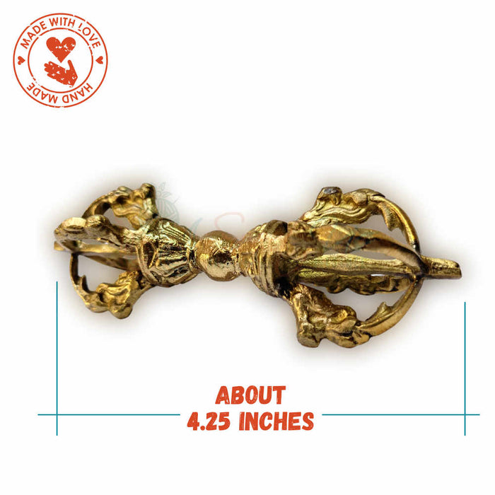Tibetan Buddhist Antique Brass Dorje Vajra for Meditation, Enlightenment, Wisdom - Sweet Us