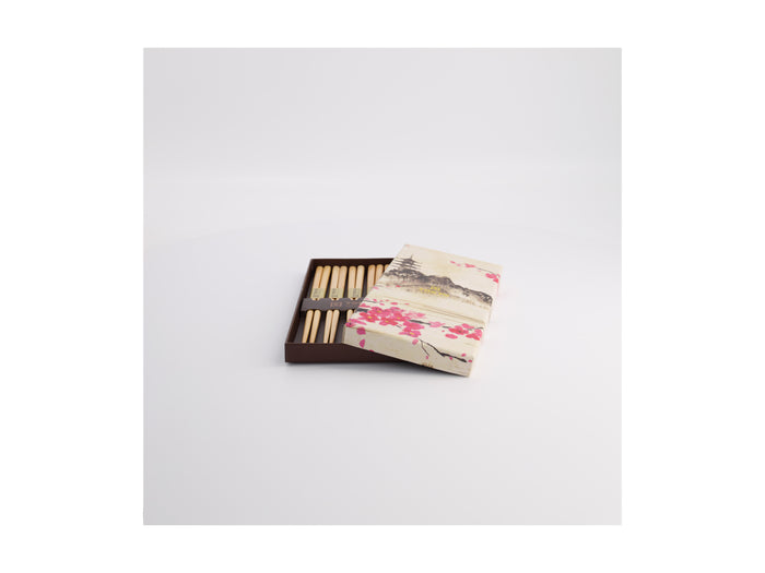 Tokyo Design Chopstick Gift set 5pc Wooden Brown- Gift Boxed
