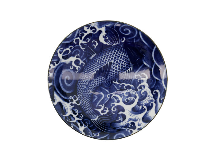 Tokyo Design Japonism Menbachi Bowl 25x7cm - Blue Dragon