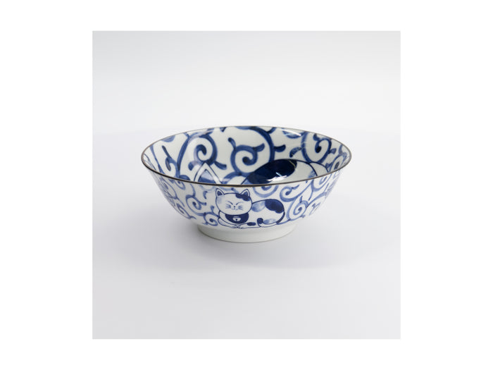 Tokyo Design  Kawaii Cat Neko Ramen Bowl 20x7.5cm - Swirl Cat