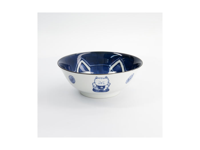 Tokyo Design Kawaii Cat Neko Ramen Bowl 20x7.5cm - White Cat