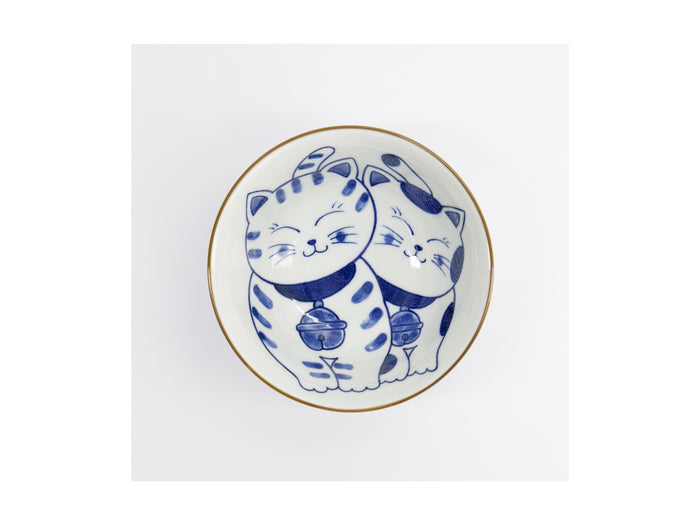 Tokyo Design Kawaii Cat Neko Tayo Bowl 15x6.5cm - Twin Cat