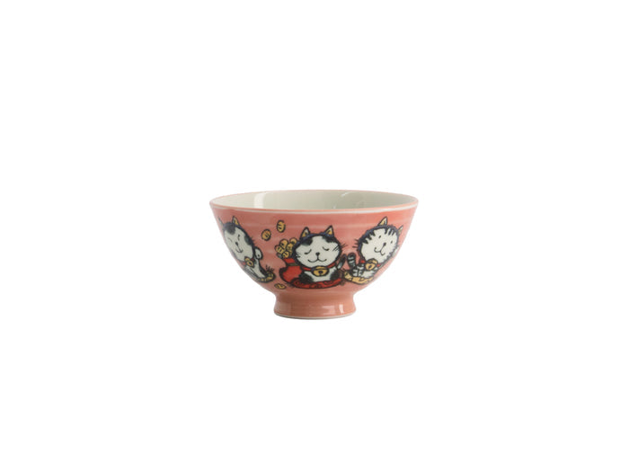 Tokyo Design Kawaii Rice Bowl 11.5x6cm Cat Neko - Meow Pink