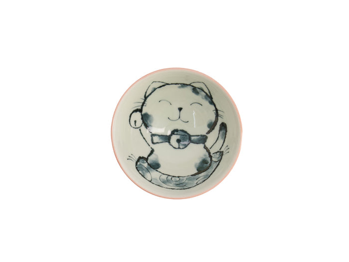 Tokyo Design Kawaii Rice Bowl 11.5x6cm Cat Neko - Meow Pink
