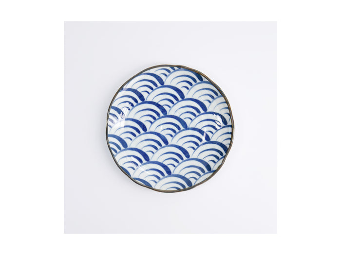 Tokyo Design Natsu Nami Plate Blue - 16.5cm