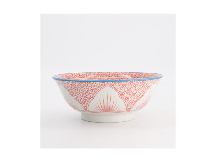 Tokyo Design Studio Lily Flower Ramen Bowl 20.5x8cm Red