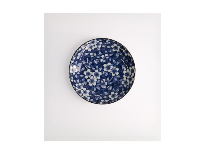 Tokyo Design Tokyo Blue Sakura Round Plate Blue - 16cm