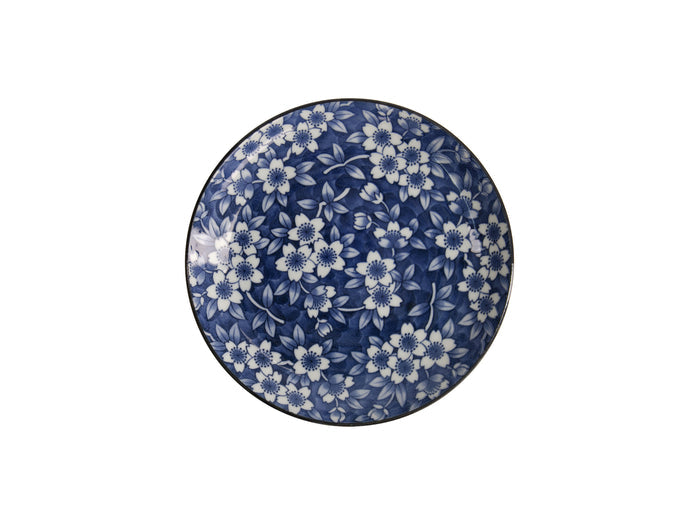Tokyo Design Tokyo Blue Sakura Round Plate Blue - 21cm