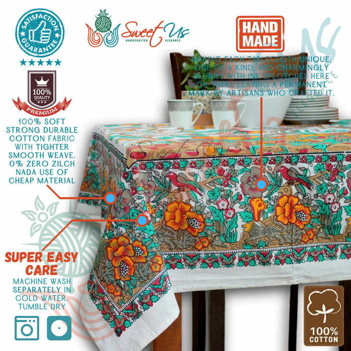 Tree of Life Cotton Tablecloth Square — Sandstone Orchard - Sweet Us