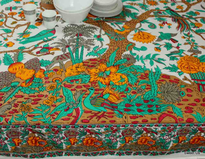 Tree of Life Cotton Tablecloth Square — Sandstone Orchard - Sweet Us