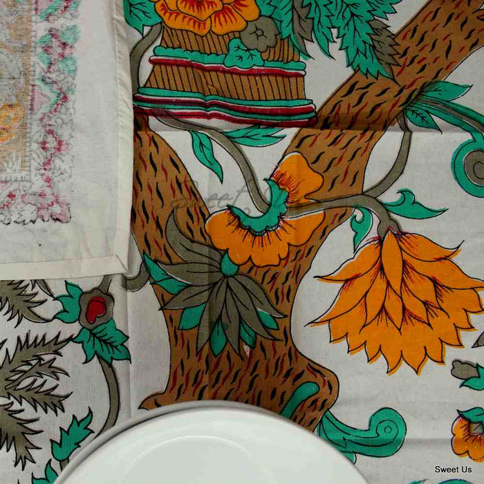 Tree of Life Cotton Tablecloth Square — Sandstone Orchard - Sweet Us