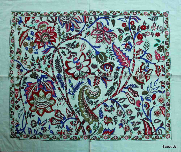 Tree of Life Floral Cotton Reversible Pillow Sham — Meadow Bloom - Sweet Us