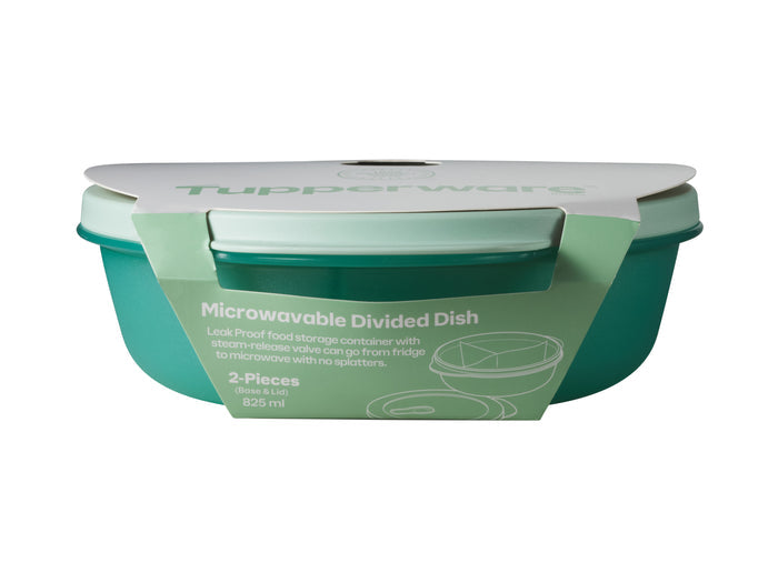 Tupperware Microwavable Divided Dish 825ml - Green