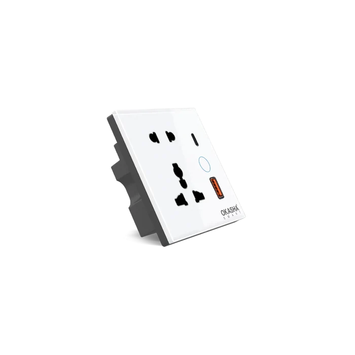 Universal Smart Socket+1USB+1 C Type