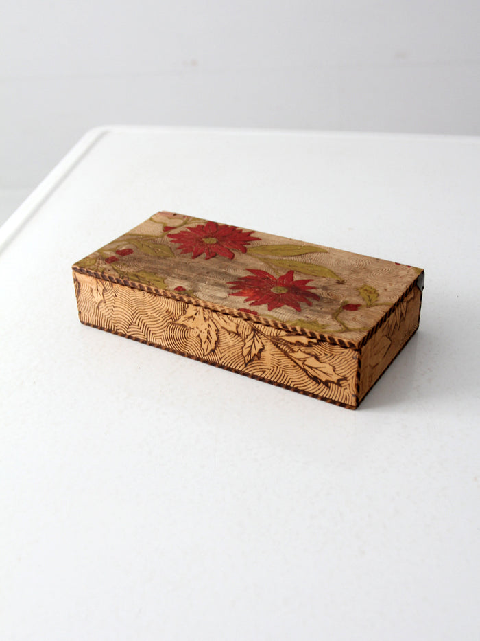 Victorian pyrography box