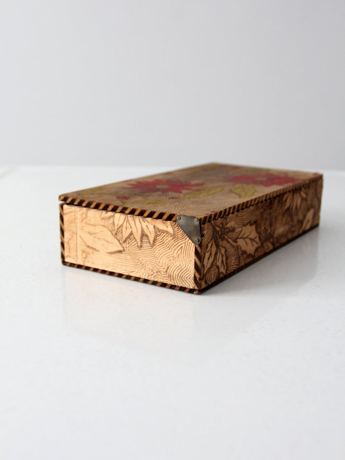 Victorian pyrography box
