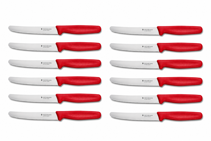 Victorinox Steak & Tomato Knife 11cm - Raspberry Royale Set of 12