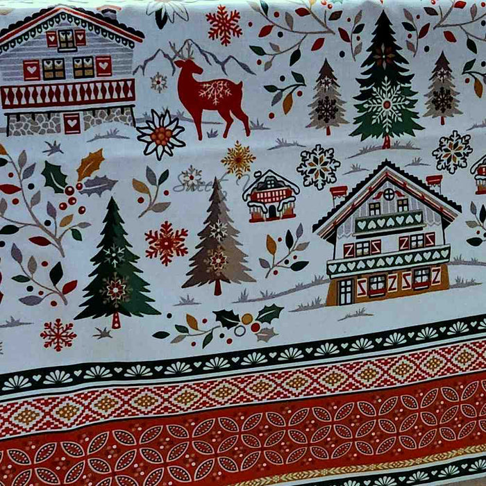 Village de Noël Spill-Resistant Tablecloth - Sweet Us