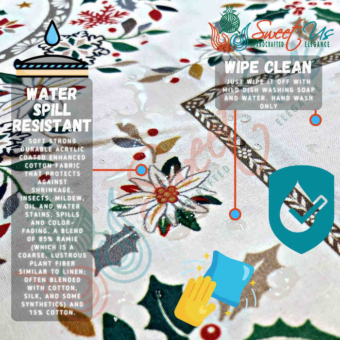 Village de Noël Spill-Resistant Tablecloth - Sweet Us