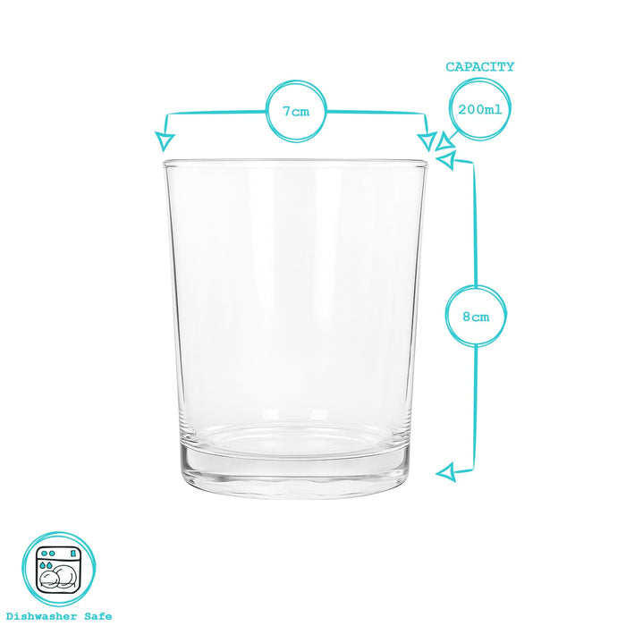 Water Glass Tumblers - Pack of 6