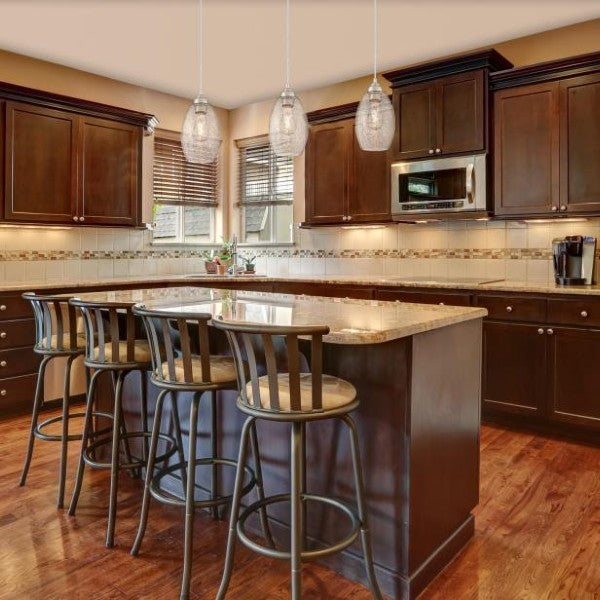 Westinghouse Lighting 62" Brushed Nickel Indoor Mini Pendant w/ Clear Crackle Glass