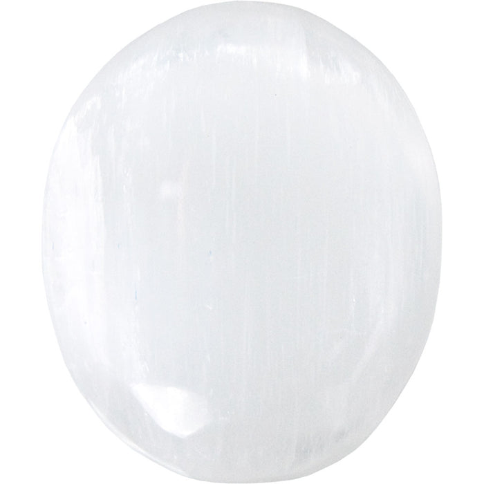 white selenite - oval