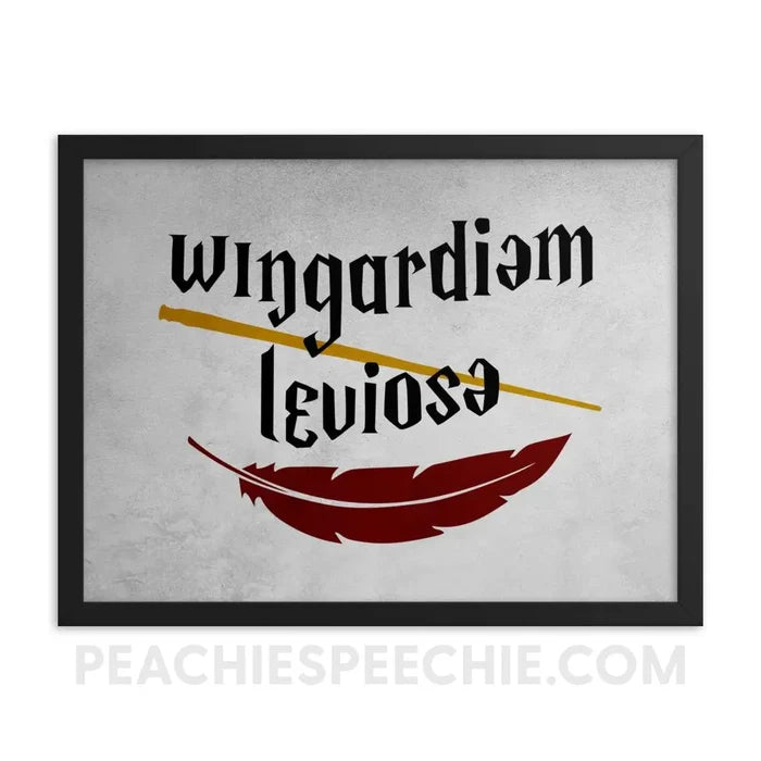 Wingardium Leviosa Framed Poster - Posters peachiespeechie.com