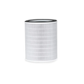 Cylindrical air filter with black top on a white background