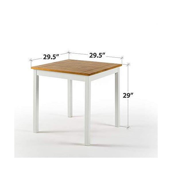 Zinus Becky 29" Farmhouse Square Wood Dining Table